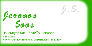 jeromos soos business card